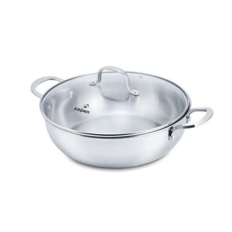 Chảo Lẩu Inox 304 Đúc Liền Kalpen KP-8528 Kích Thước 28cm - Dùng Nấu Lẩu Cho 5-6 Người, Chất Liệu Bền Bỉ, Thiết Kế Thông Minh