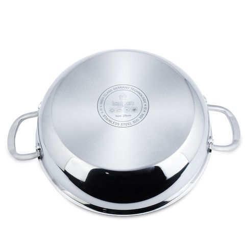 Chảo Lẩu Inox 304 Đúc Liền Kalpen KP-8528 Kích Thước 28cm - Dùng Nấu Lẩu Cho 5-6 Người, Chất Liệu Bền Bỉ, Thiết Kế Thông Minh