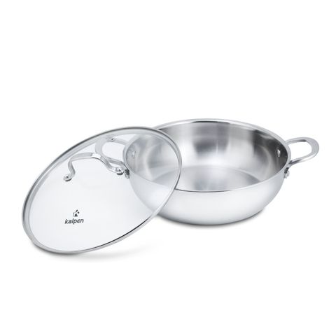 Chảo Lẩu Inox 304 Đúc Liền Kalpen KP-8528 Kích Thước 28cm - Dùng Nấu Lẩu Cho 5-6 Người, Chất Liệu Bền Bỉ, Thiết Kế Thông Minh