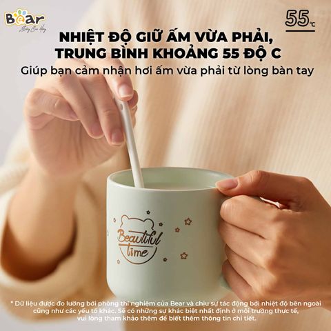 Đế làm nóng đồ uống Bear DRBD-C16J5 - Kính cường lực siêu nhạy, chống thấm nước, phù hợp với mọi chất liệu, giữ ấm hiệu quả.