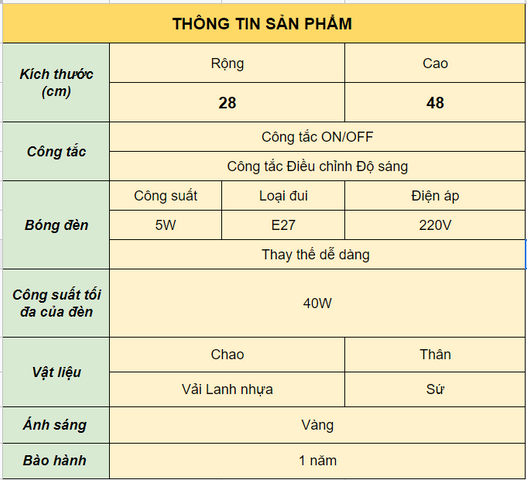 Đèn Ngủ Để Bàn Thân Sứ HUTA S10 - Thiết Kế Sang Trọng Với Ánh Sáng Dịu Nhẹ, Phù Hợp Để Đọc Sách Và Thư Giãn
