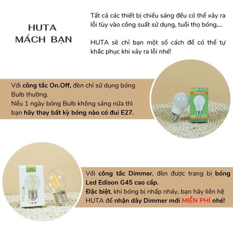Đèn Ngủ Gốm Sứ Huta Light For Life S13 - Đèn Bàn Trang Trí Thiết Kế Thanh Lịch, Ánh Sáng Vàng Ấm Thư Giãn Gợi Cảm Hứng