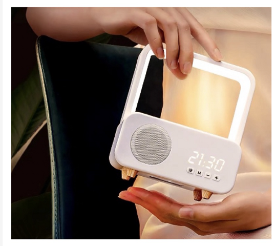 Loa Bluetooth 3 in 1 Onefire - Kết Hợp Đồng Hồ và Đèn Ngủ Kiểu Cổ Điển - Thiết Kế Sang Trọng, Âm Thanh Sống Động