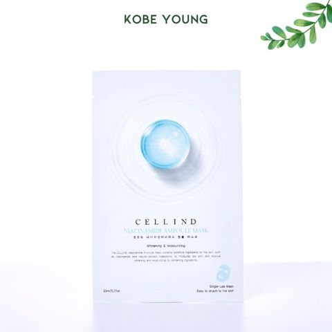 Mặt Nạ Dưỡng Trắng Cấp Ẩm Cellind Niacinamide - Giúp Làm Mờ Thâm Nám, Dưỡng Ẩm Cho Da Sáng Mịn - Hộp 10 Miếng