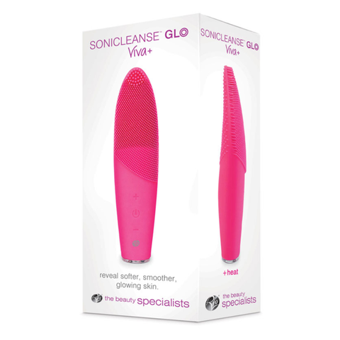 Máy Rửa Mặt Siêu Âm Sonicleanse Glo Viva Rio FADH - Công Nghệ Nhiệt, 7 Mức Cường Độ, Làm Sạch Sâu Cho Da Mặt Mịn Màng, Thuận Tiện Du Lịch