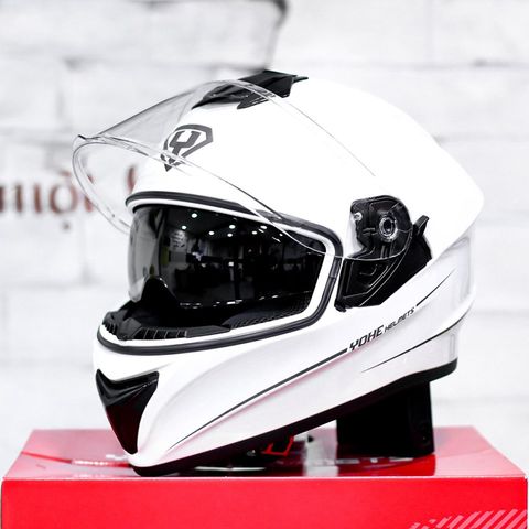 Mũ bảo hiểm Fullface 2 kính YOHE 981 cao cấp - An toàn và thời trang cho nam nữ, đạt tiêu chuẩn Châu Âu, chống va đập, thoải mái khi sử dụng.
