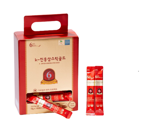 Nước Hồng Sâm Cô Đặc K-Jin Gold - Sản phẩm bồi bổ sức khỏe từ hồng sâm 6 năm tuổi, hỗ trợ ăn ngon, ngủ tốt, hộp 10/30/100 gói.