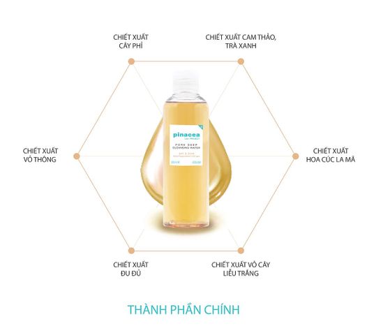 Nước Tẩy Trang Pinacea Pore Deep Cleansing 200ml - Nước Tẩy Trang Giúp Sạch Lớp Trang Điểm Và Dưỡng Ẩm Da Hàn Quốc