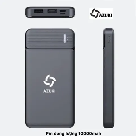 Pin Sạc Dự Phòng Azuki 10000mAh Nhật Bản - Nhỏ Gọn, Sang Trọng, Chuyên Dùng Cho Áo Sưởi Ấm - Sạc Nhanh Tiện Lợi