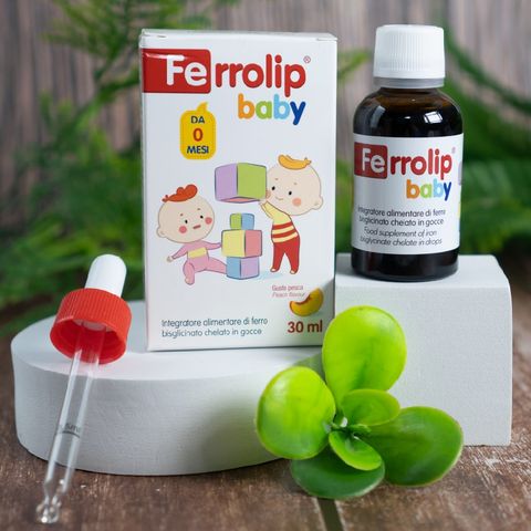 Sắt Hữu Cơ Nhỏ Giọt Ferrolip Baby 30ml - Bổ Sung Sắt, Hỗ Trợ Tạo Hồng Cầu Cho Trẻ, Vị Ngọt Dễ Uống, Giảm Thiếu Máu