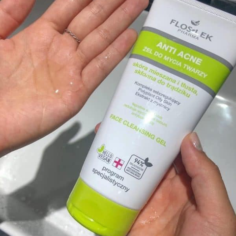 Sữa Rửa Mặt Floslek Anti Acne cho Da Dầu Mụn - Gel Làm Sạch Sâu Ngăn Ngừa Mụn, Kháng Viêm, Dưỡng Ẩm 200ml