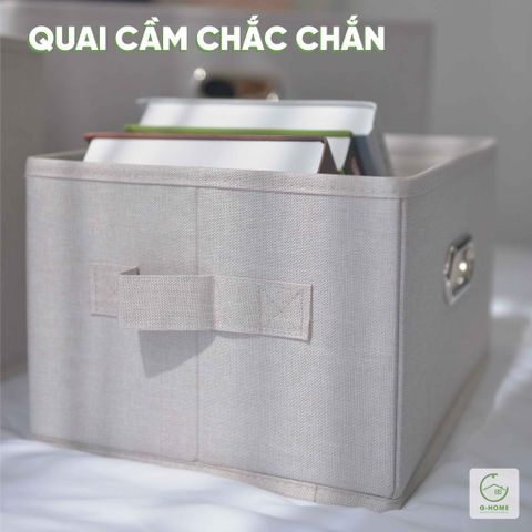 Thùng Vải Đựng Đồ Đa Năng Ghome TV03 - Vải Oxford Chống Bám Bụi, Có Nắp Đậy, Dễ Gấp Gọn, Tiện Lợi Cho Mọi Không Gian Sống