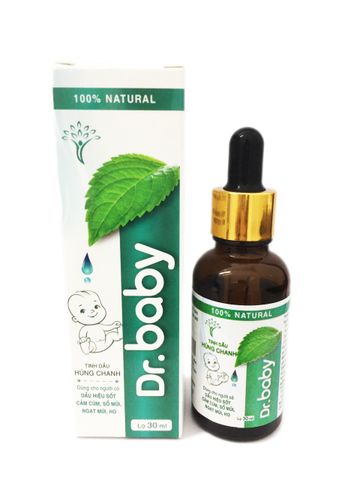 Tinh Dầu Húng Chanh Dr.Baby 30ml - Hỗ Trợ Đường Hô Hấp Cho Trẻ Sơ Sinh, Bảo Vệ Sức Khỏe Tự Nhiên