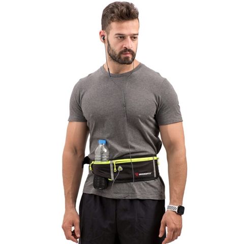 Túi Đeo Hông Chạy Bộ GoodFit GF106RB - Túi Đeo Bụng Thể Thao Unisex Chống Thấm Nước, Ngăn Đựng Chai Nước và Tai Nghe