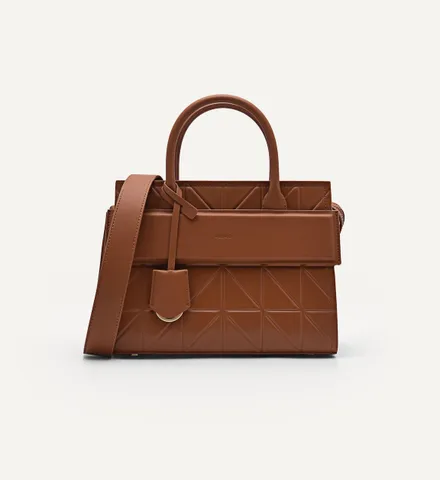 Túi Pedro Studio Bella Leather Handbag in Pixel PW2-46390014-1 Brown