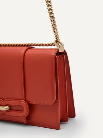 PEDRO Studio Kate Leather Shoulder Bag - Red