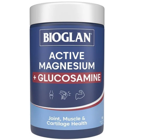 Viên uống Bioglan Active Magnesium+Glucosamine Úc - Hỗ trợ sức khỏe cơ bắp và xương khớp, 180 viên