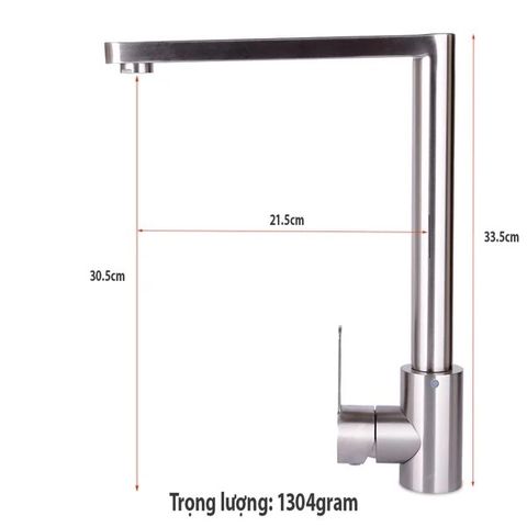 Vòi Rửa Chén Nóng Lạnh Inox 304 HOBBY RCDV - Thiết Kế Cao Cấp Không Gỉ, Phù Hợp Với Đa Số Chậu Rửa Bát