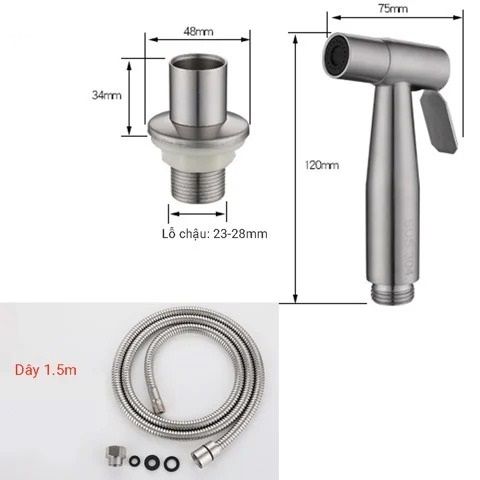 Vòi xịt chậu rửa chén Inox 304 Hobby Home Decor GB1 - Thiết bị vệ sinh cao cấp, dễ lắp đặt, tiện lợi cho mọi nhà bếp