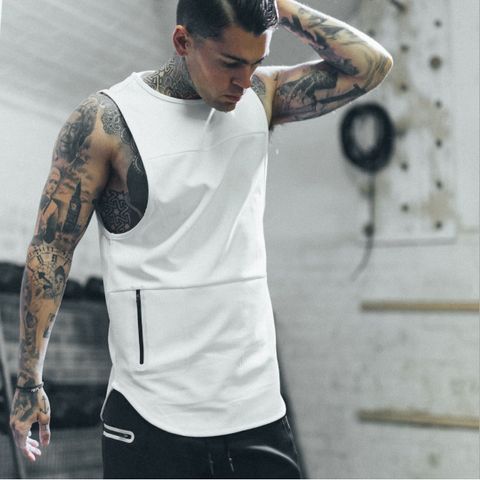 Áo Ba Lỗ Tập Gym Nam ASRV - Chất Liệu Polyester Mềm Mịn, Thoáng Mát, Kiểu Dáng Thể Thao, Đen Trắng, Size M-XXL