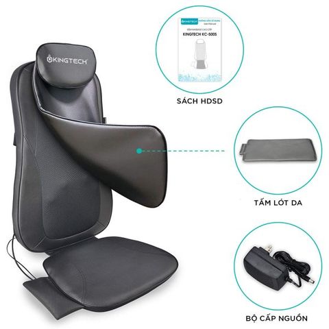 Đệm Ghế Massage Lưng 3D KINGTECH KC-500S - Thiết Kế Công Thái Học, Công Nghệ Shiatsu Hiện Đại, Giải Pháp Thư Giãn Tối Ưu