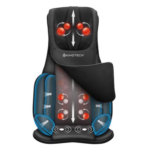 Đệm Ghế Massage Lưng Cổ Kingtech KC-700 - Công Nghệ Shiatsu 3D Đa Điểm, Thiết Kế Công Thái Học, Giảm Đau Mỏi Hiệu Quả