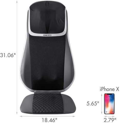 Đệm Massage Shiatsu 3D TruTouch HoMedics MCS-847HJ - 2 Chế Độ, Nhiệt Hồng Ngoại, Thư Giãn Tối Đa Cho Cổ Vai Lưng