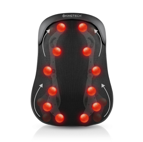 Đệm Massage Lưng Kingtech KC-300 - 12 Đầu Massage Shiatsu Có Hẹn Giờ, Nhiệt Hồng Ngoại, Thiết Kế Hiện Đại, Thoáng Khí