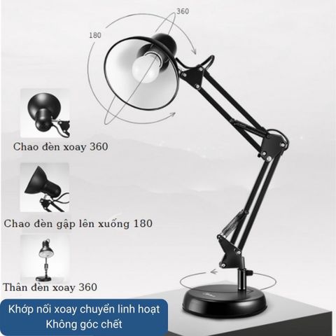 Đèn Bàn Gấp Gọn PIXAR LED Chống Cận Kèm Kẹp - Thiết Kế Thông Minh, Nhiều Màu Sắc, Thay Thế Bóng Dễ Dàng