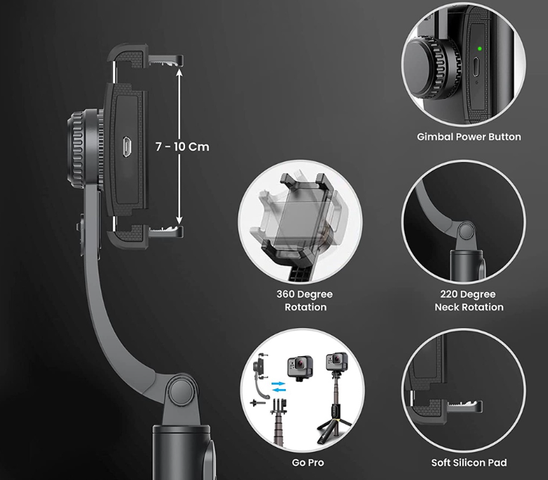 Gậy chụp ảnh kiêm tripod 3 chân Lenovo x WeCool G1 - Điều khiển từ xa Bluetooth, tương thích mọi điện thoại và Gopro