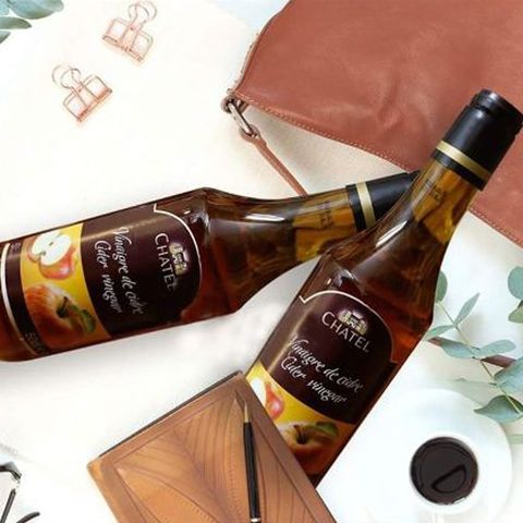 Giấm táo Chatel Vinaigre De Cidre 500ml - Giấm táo tự nhiên Pháp, làm đẹp da, trị mụn và khử mùi hiệu quả