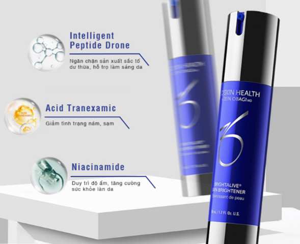 Kem Dưỡng Sáng Da Zo Skin Health Brightalive Skin Brightener 30ml - Giúp Làn Da Trắng Sáng Tự Nhiên, Giảm Đốm Nâu, Ổn Định Màu Da
