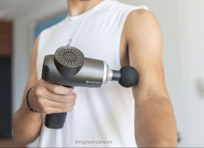 Máy Massage Cầm Tay Kingtech Max 1 - Mô Hình Tập Thể Thao, Công Suất 3200 Vòng/Phút, Thiết Kế Đa Năng 5 Cấp Độ, Thời Gian Sử Dụng Lên Đến 7 Giờ