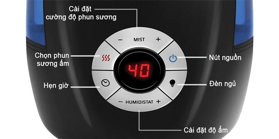 Máy Tạo Độ Ẩm Siêu Âm Khử Khuẩn HoMedics UHE-WM68 - Công Nghệ Phun Sương Lạnh/Nóng, Tăng Cường Chất Lượng Không Khí, Bảo Hành 2 Năm