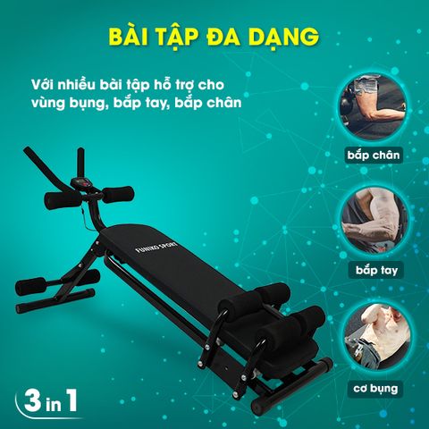 Máy Tập Gym Đa Năng Funiko Z5 - Thiết Bị Tập Luyện Tại Nhà, Tăng Sức Bền, Có Đệm Đàn Hồi, Chịu Tải 150kg