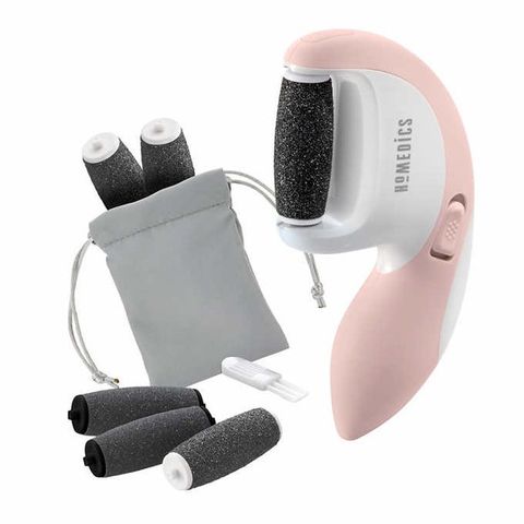 Máy Tẩy Da Chết Gót Chân HoMedics PED-1301 - Thiết Bị Chăm Sóc Da Chân Tạo Mềm Mại, Hiệu Quả với 6 Đầu Mài Thay Thế