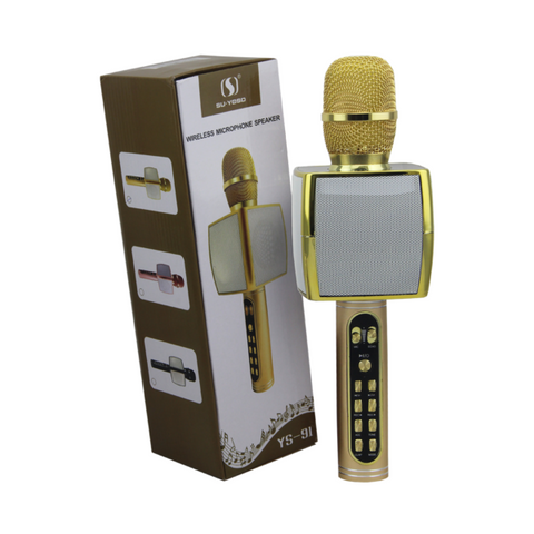 Micro không dây Karaoke YS-91 - Âm thanh rõ nét, 3 chế độ kết nối Bluetooth, USB, thẻ nhớ - Quà tặng hoàn hảo cho gia đình và bạn bè.