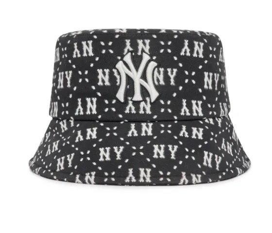 Mũ MLB Diamond Monogram Bucket Hat New York Yankees 3AHTM023N-50BKS