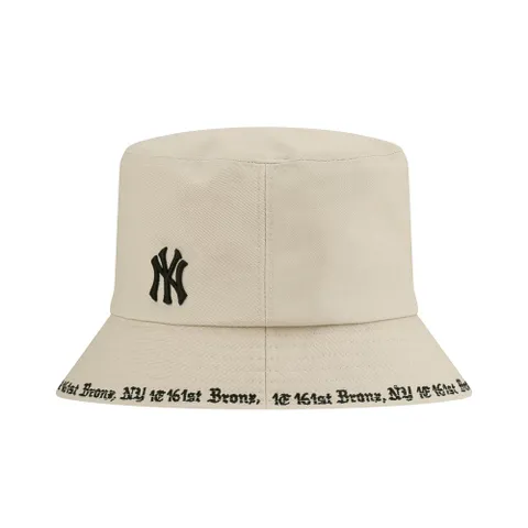 Mũ MLB Gothic Bucket Hat New York Yankees 3AHTHG01N-50BGS màu be