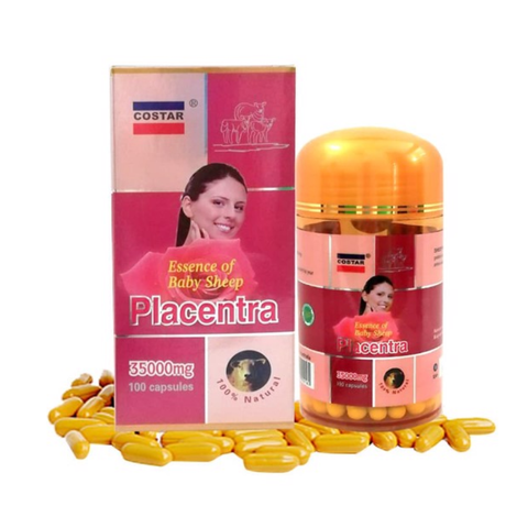 Nhau Thai Cừu Costar 35000mg - Viên Uống Làm Đẹp Da Từ Úc Hộp 100 Viên, Tăng Cường Sức Khỏe, Cân Bằng Nội Tiết Tố Nữ