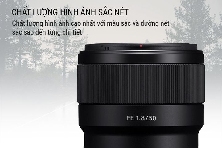 Ống Kính Sony SEL 50mm F1.8F Chân Thật Cho Máy Ảnh Full Frame - Lens Chính Hãng, 47 Độ Góc Nhìn, Dễ Dàng Chụp Ảnh Nghệ Thuật