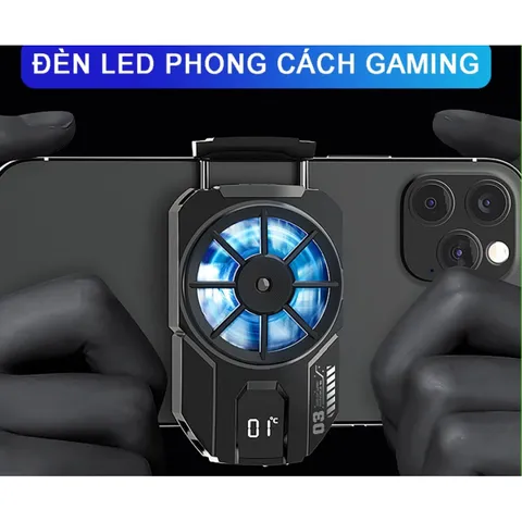 Quạt Tản Nhiệt Sò Lạnh 9 Cánh Chống Ồn SIDOTECH DLA3 Cho Điện Thoại - Giải Pháp Mát Mẻ Cho Chơi Game và Livestream