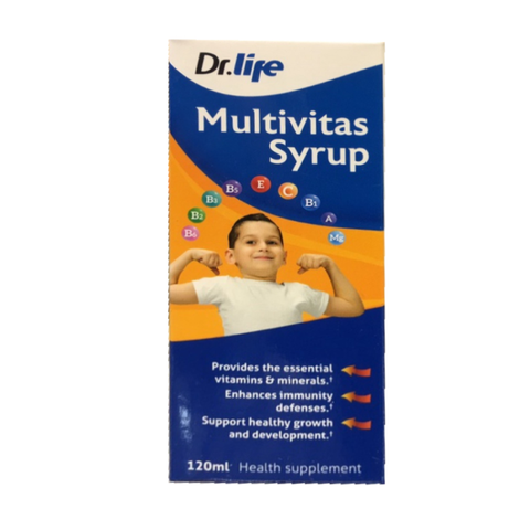 Siro Dr.life Multivitas 120ml - Hỗ Trợ Bé Ăn Ngon, Tăng Đề Kháng, Cải Thiện Tiêu Hóa, Vitamin Thiết Yếu Cho Trẻ Em