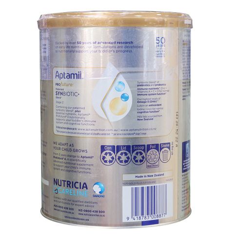 Sữa Aptamil Úc số 3 (900g) cho bé 1-3 tuổi - Hỗ trợ phát triển chiều cao, trí não và tiêu hóa với men vi sinh Probiotic