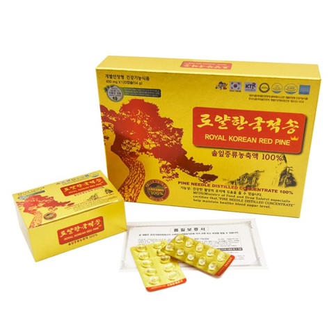 Tinh Dầu Thông Đỏ Hoàng Gia Royal Korean Red Pine 120 Viên - Hỗ Trợ Sức Khỏe, Tăng Cường Đề Kháng, Dễ Uống, Chiết Xuất Tự Nhiên