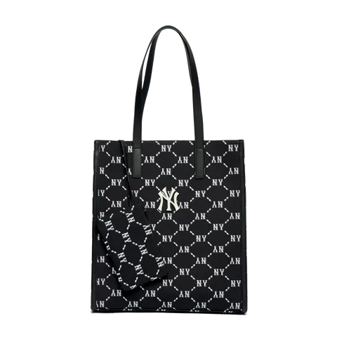 Túi MLB Monogram Diamond Jacquard Tote Bag NY Yankees Black 3AORM012N-50BKS
