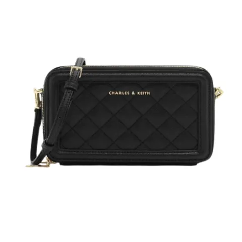 Túi xách Charles & Keith Quilted Long Wallet CK6-10840105 Black