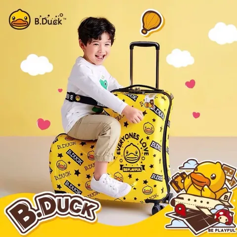 Vali Kéo Cho Bé Kiêm Xe Ngồi Bduck - Thiết Kế Độc Đáo, Bền Đẹp, Thích Hợp Cho Trẻ 1-10 Tuổi, Di Chuyển Thoải Mái