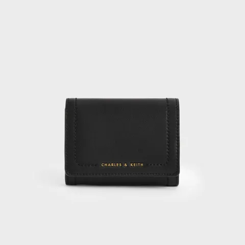 Ví Charles & Keith Sonnet Snap-Button Small Wallet CK6-10840463 Black
