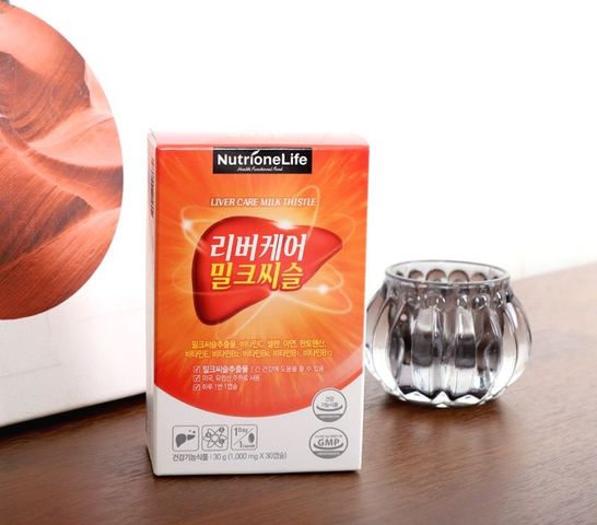 Viên uống bổ gan NutrioneLife Liver Care Milk Thistle - Hỗ trợ thanh lọc, chức năng gan và làm đẹp da, Hàn Quốc, 30 viên
